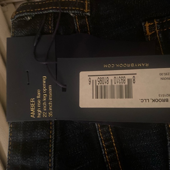 NWT Ramy Brook Amber Jeans. High rise, flare, Dark rinse - Picture 3 of 3